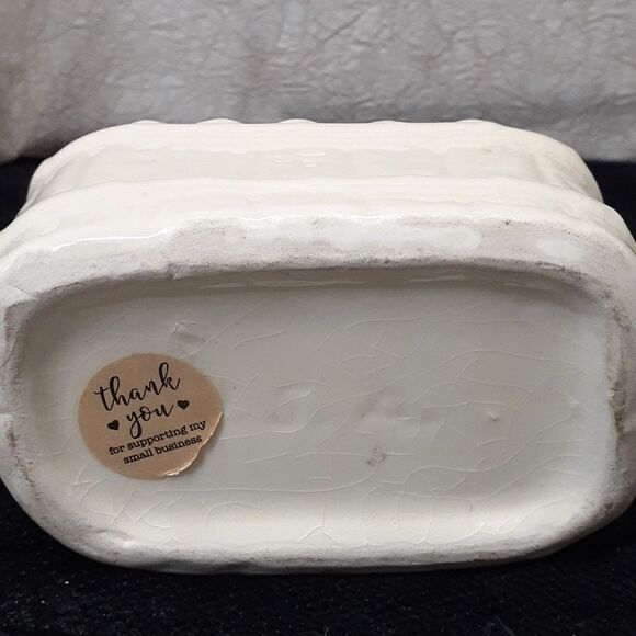 Vintage Dutch Girl Ceramic Toothpick Matchstick holder,Girl watering flower vase - Picture 13 of 13